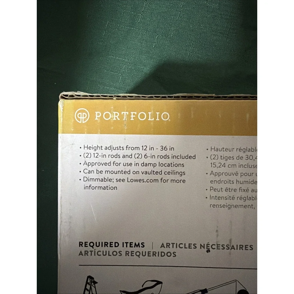 Portfolio Mini Pendant Light Fixture (Item Number‎ 1048424). New In Box Set Of 2